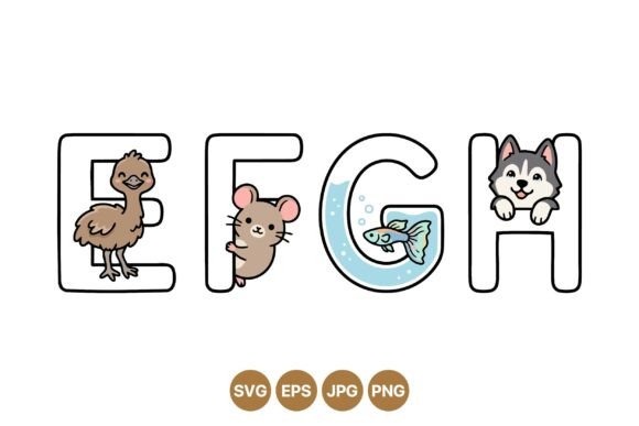 Cute Animal Alphabet Letters