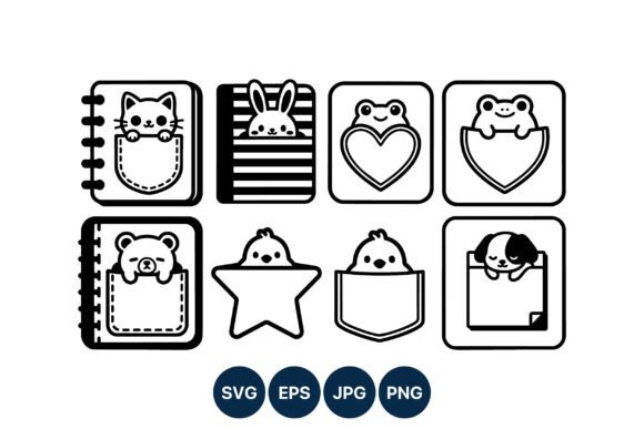 Cute Black and White Pocket Animals