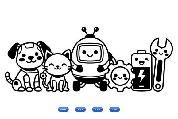 Cute Tech Pet Clipart Pack