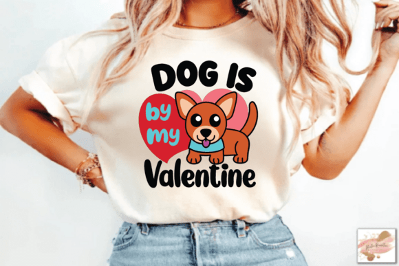 Dog is My Valentine Cute Dog Lover T-S