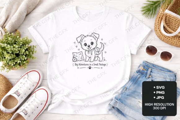 Maltese Puppy Adventures T-Shirt Design