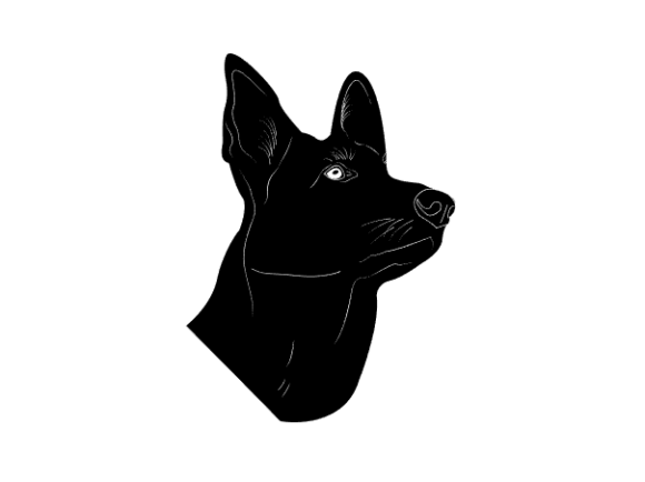 Strict Dog: A Bold Embroidery Design