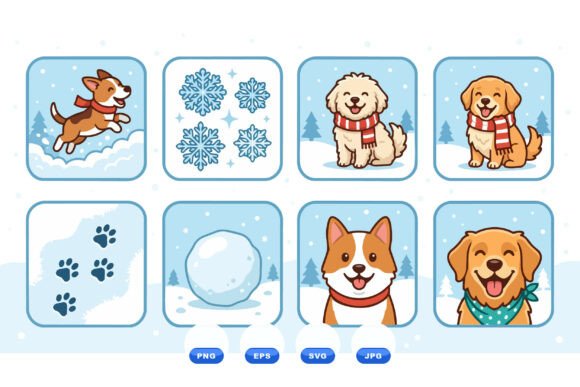 Winter Puppy Clipart Pack Review